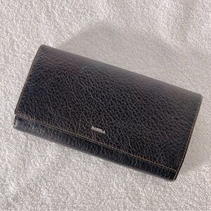 5/$26 Vintage Babila Brown Pebbled Genuine Leather Wallet